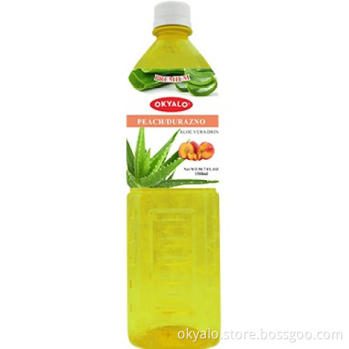 2017 Okyalo Peach Aloe Vera Pulp Drink in 1.5L, Okeyfood